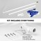 G128 - 6 Feet Tangle Free Spinning Flagpole (White) US Army Double Sided Brass Grommets Embroidered 3x5 ft (Flag Included) Aluminum Flag Pole